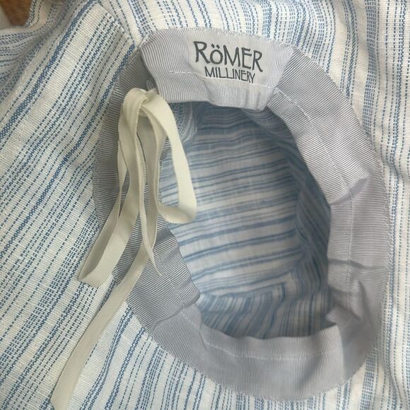 Romer Millinery Custom linen Bucket Hat O/S - Picture 7 of 7